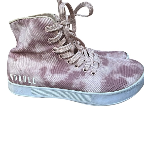 NOBULL Shoes - NoBull Dusty Rose Tie-Dye High Top Canvas Trainer Sneakers Womens 6.5 Mens 5